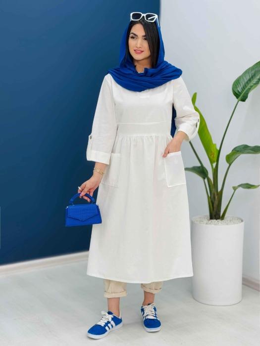 پیراهن کمر چین ثنا کد 5640