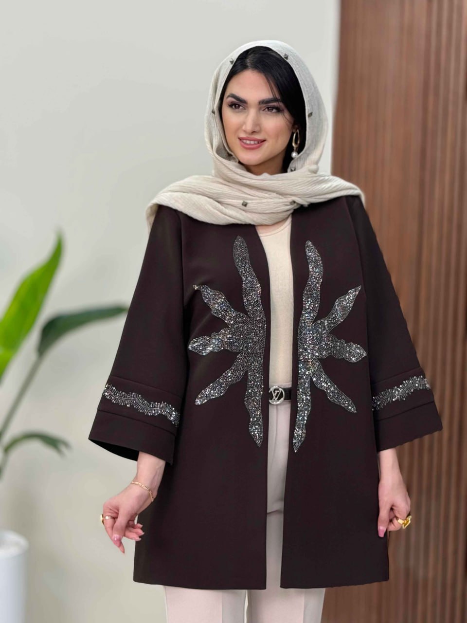 کتی مزونی نگین دار فهیمه کد 5702