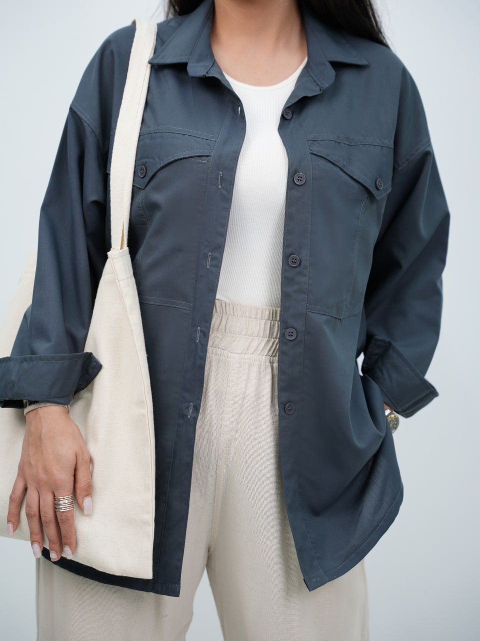 شومیز دوجیب لیمو کد 5882