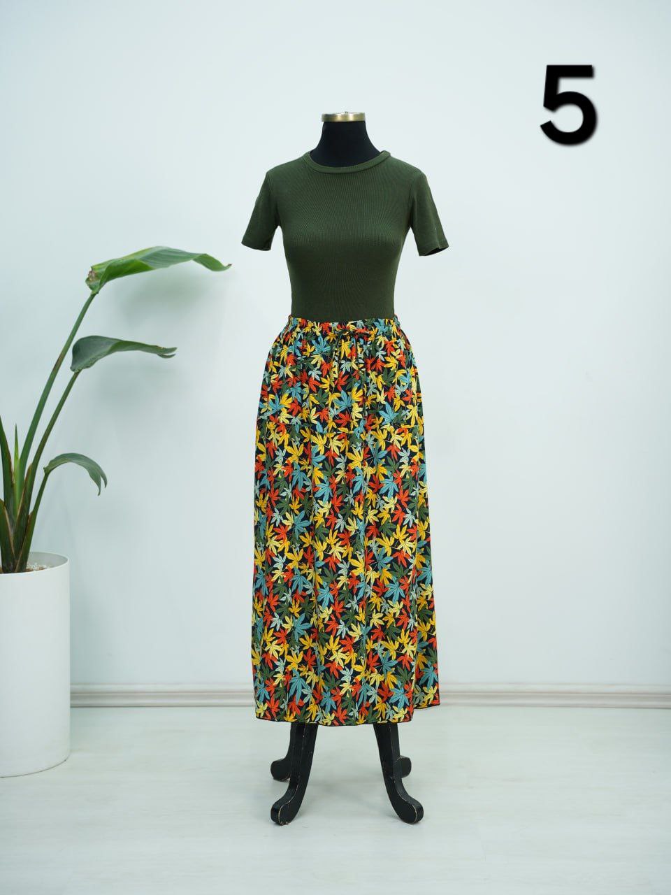 دامن طرح دار بهار کد 5898