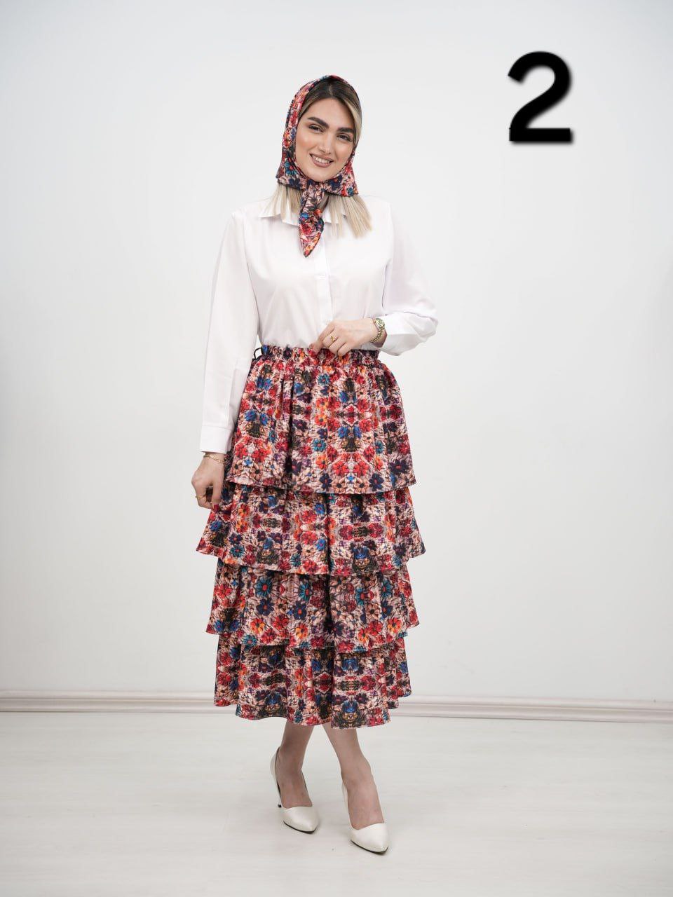 ست اسکارف دار گلی کد 5963