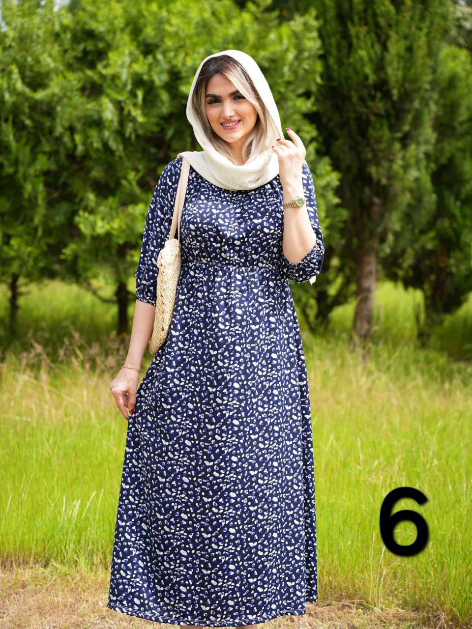 پیراهن یقه قایقی طراوت کد 5977