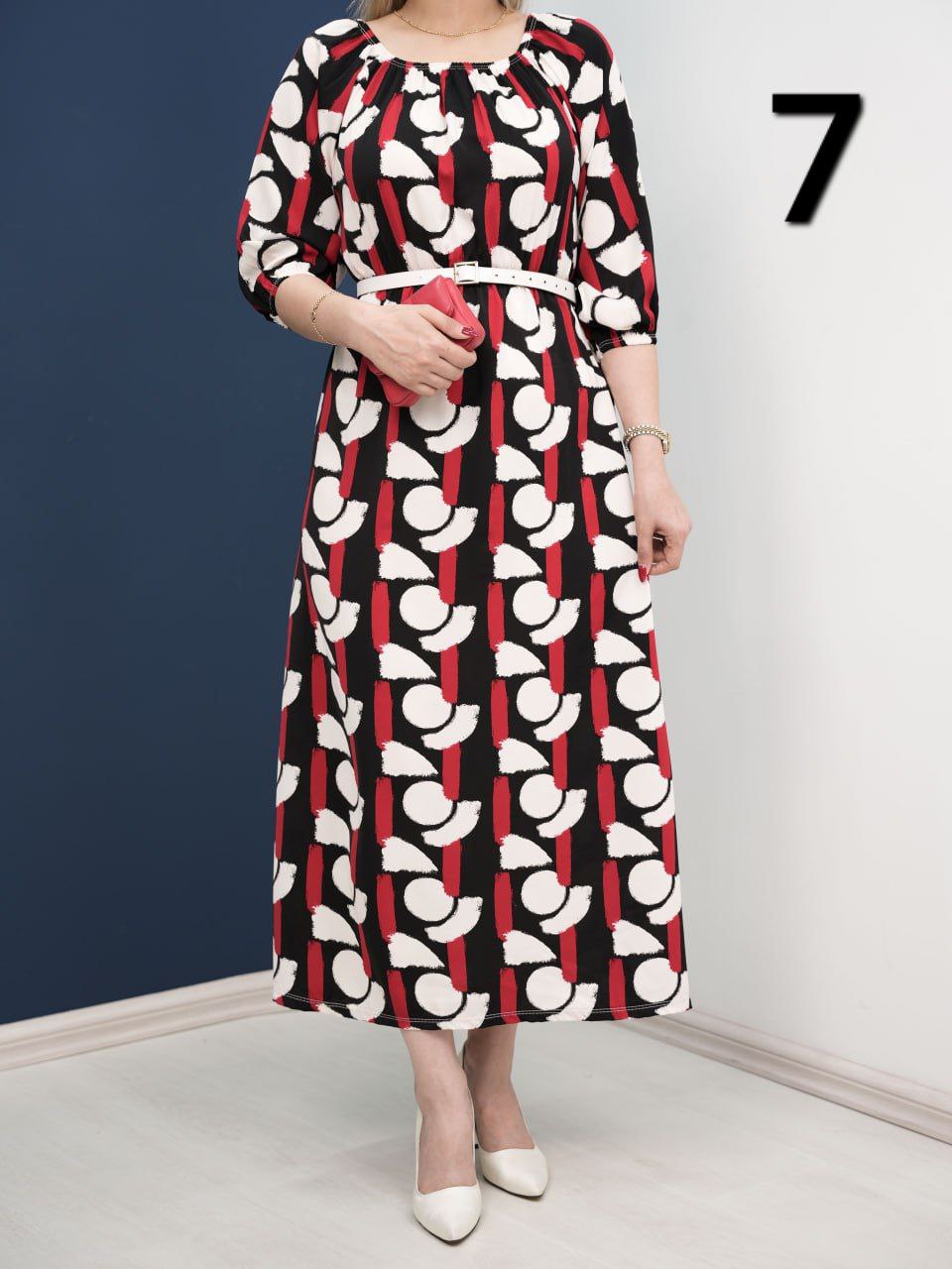 پیراهن یقه قایقی طراوت کد 5977