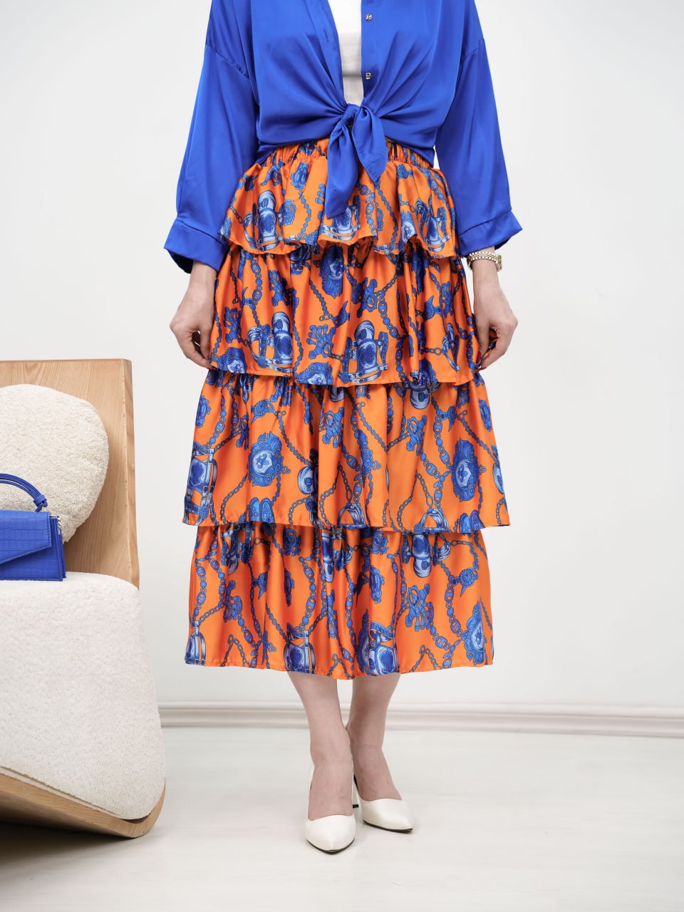 دامن ساتن کژال کد 5979