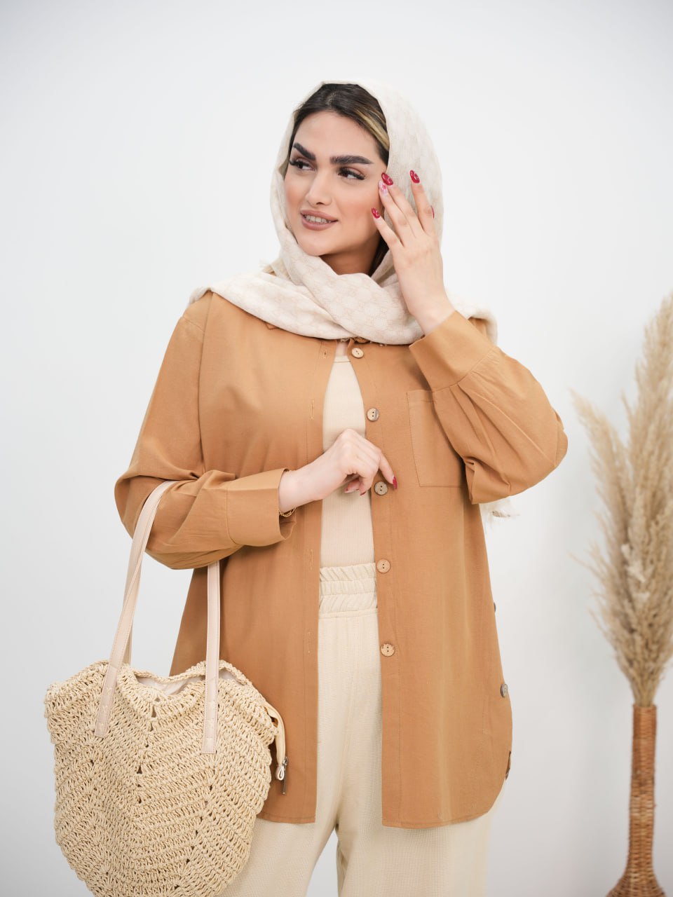 شومیز بغل دکمه نازنین کد 6011