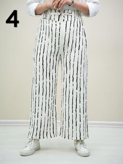 شلوار راه راه کمر کش تادو کد 6034