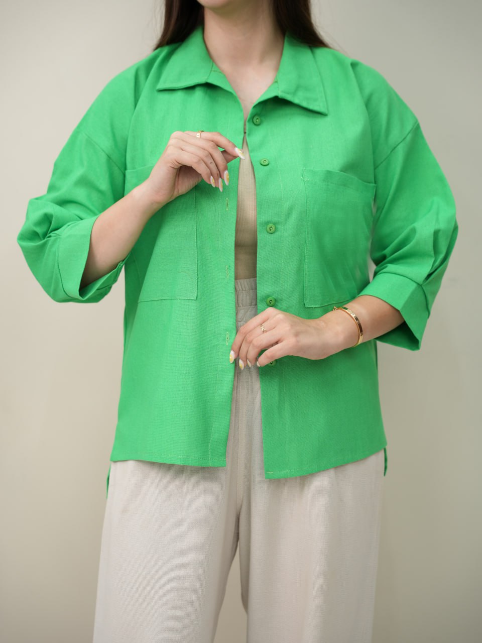 شومیز دوجیب ماکیلا کد 6063