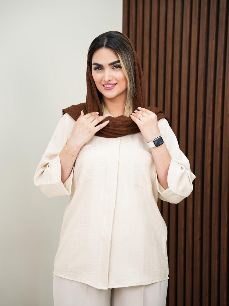 شومیز پشت دکمه فروغ کد 6080