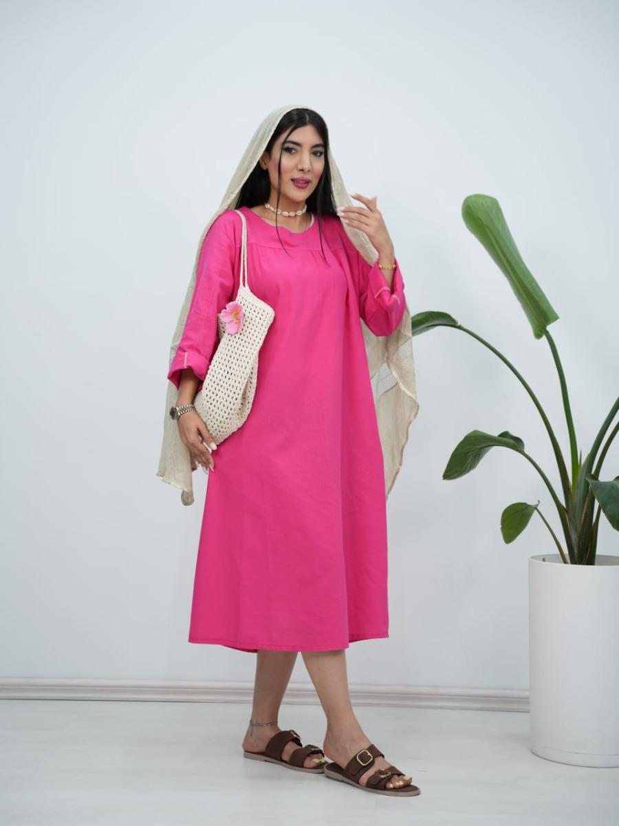 پیراهن یقه گرد سحر کد 6086