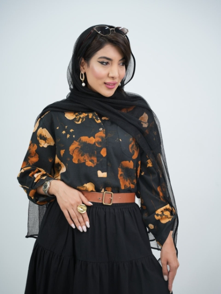 شومیز ایتالیایی آستین پاگون پروا کد 6193