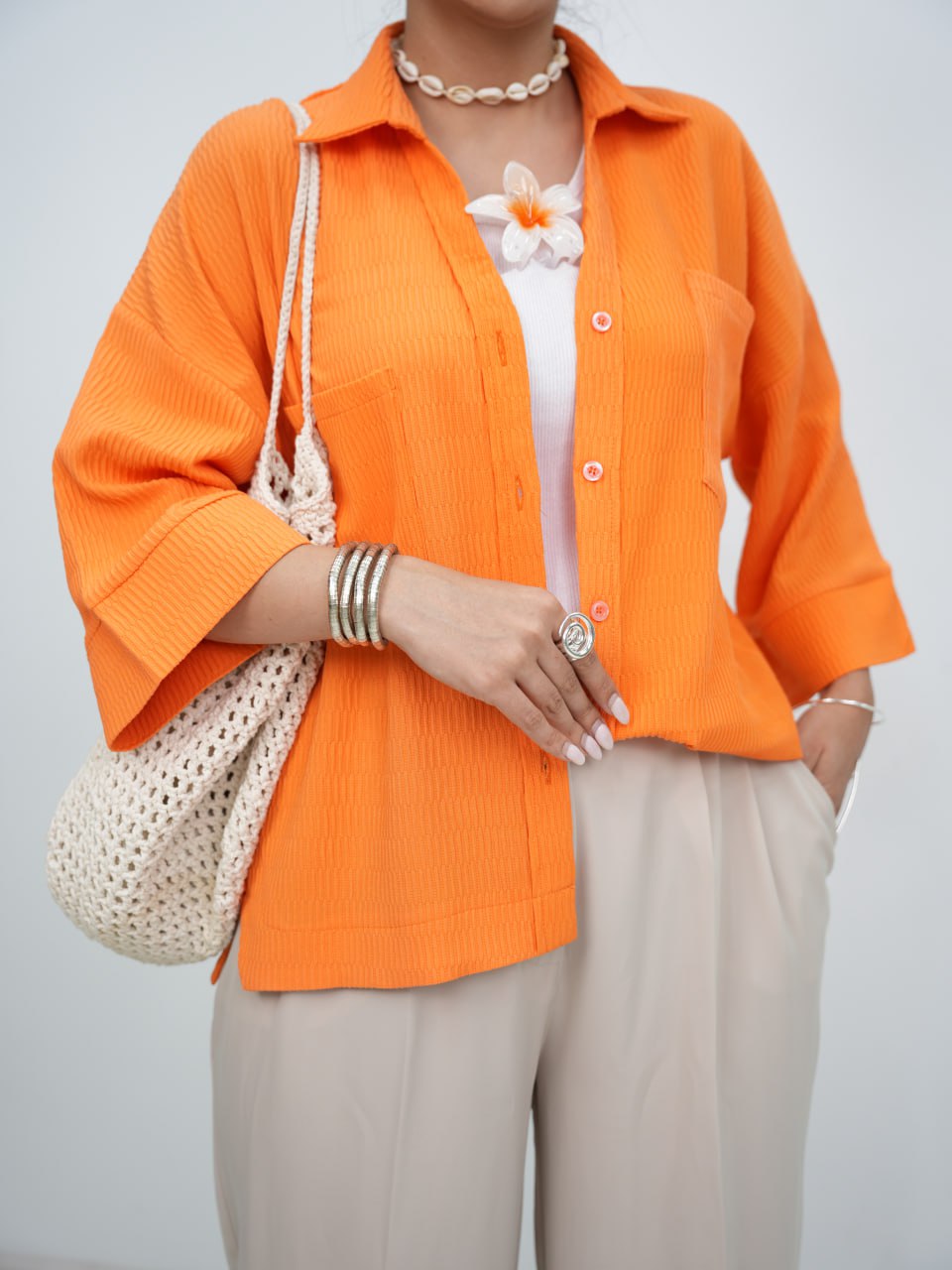 شومیز یقه هفت اسنا کد6239