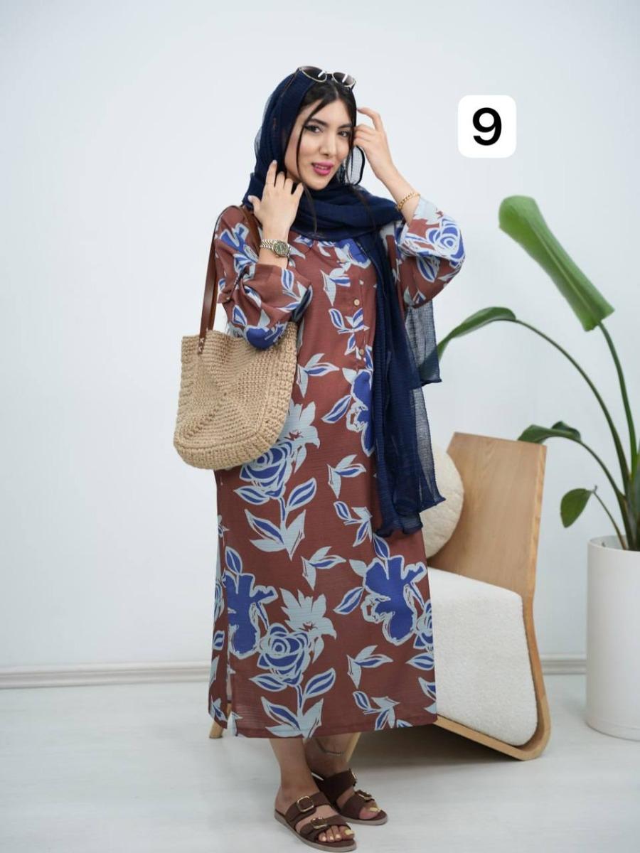 پیراهن لنین ایتالیایی گلناز کد 6242