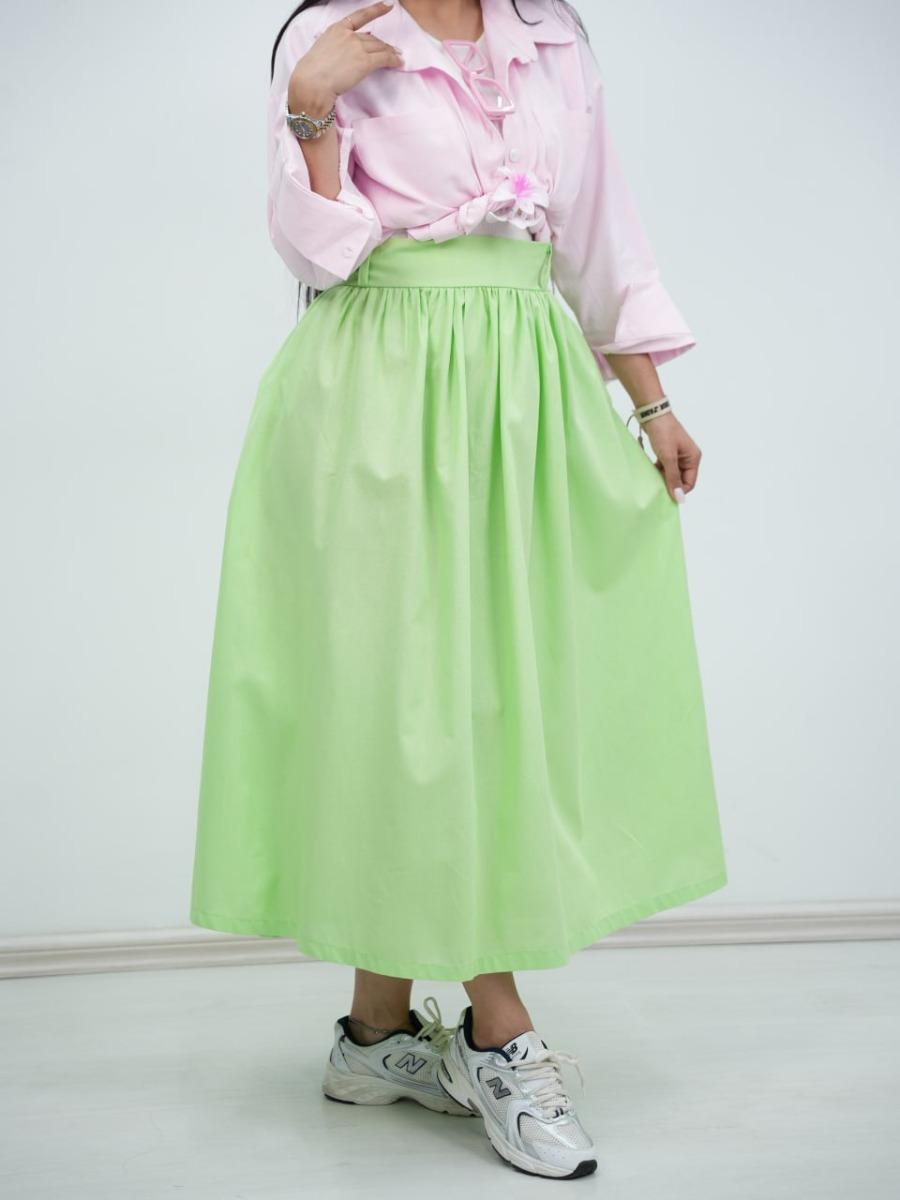 دامن لنین جلوپیله لویسا کد 6280