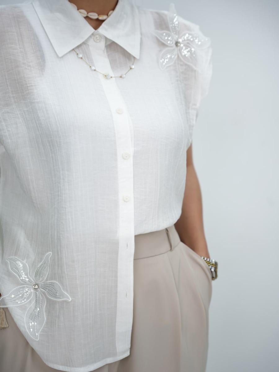 شومیزآستین حلقه سودا کد 6294