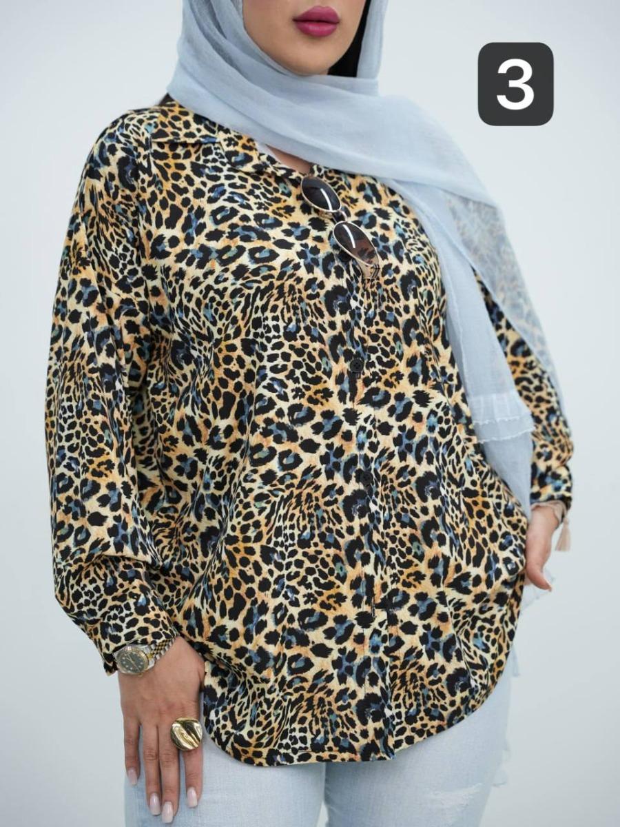 شومیز پلنگی تک جیب آریکو کد 6326