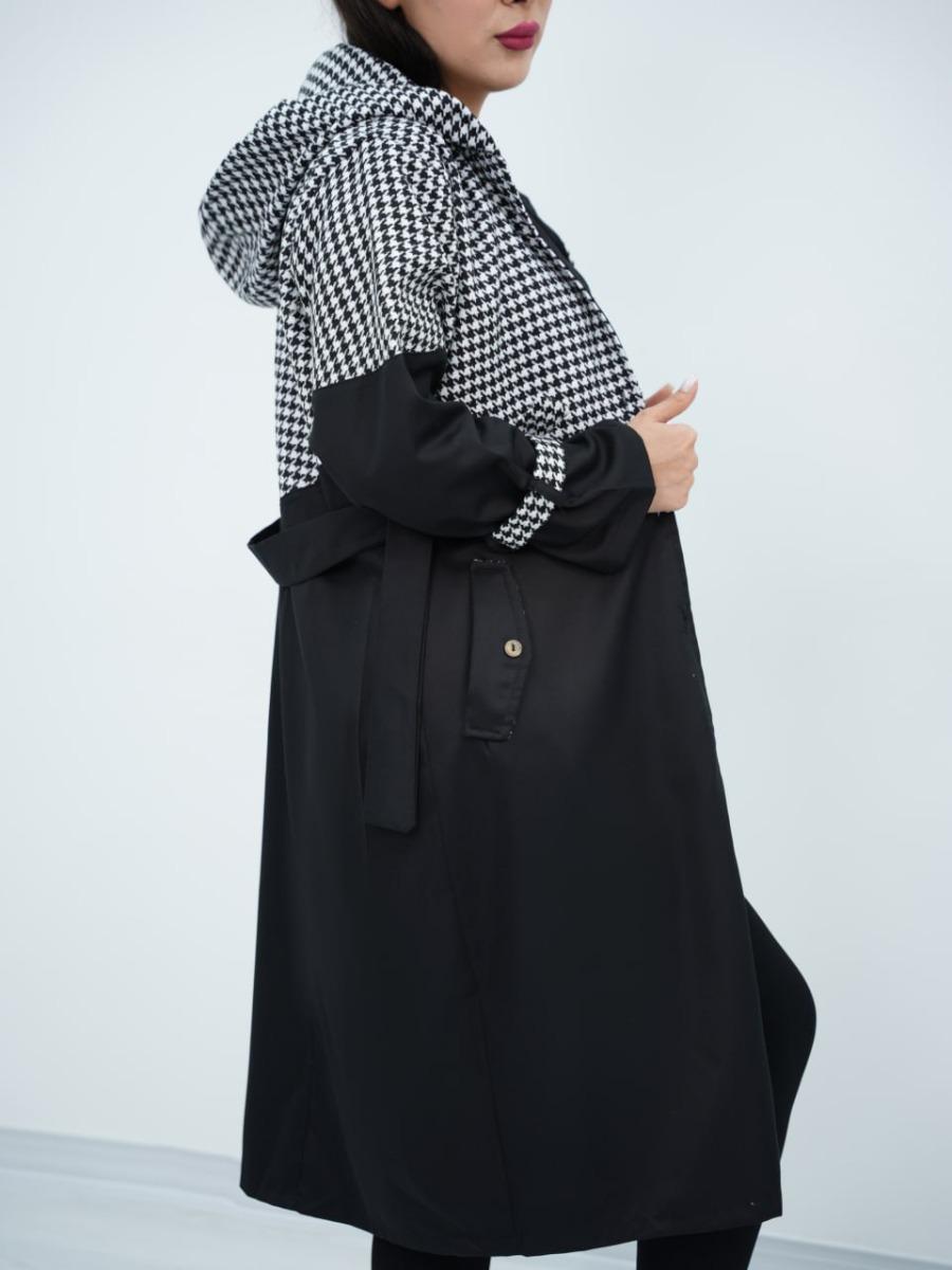 بارونی ترکیبی کلاهدار لاریس کد 6342