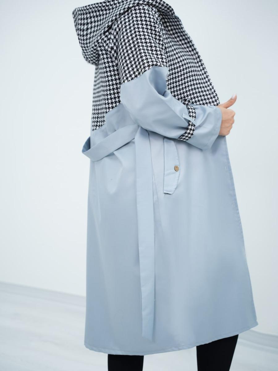 بارونی ترکیبی کلاهدار لاریس کد 6342