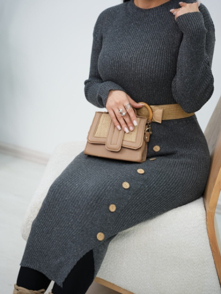 ست گپ و دامن دکمه دار زهره کد 6370