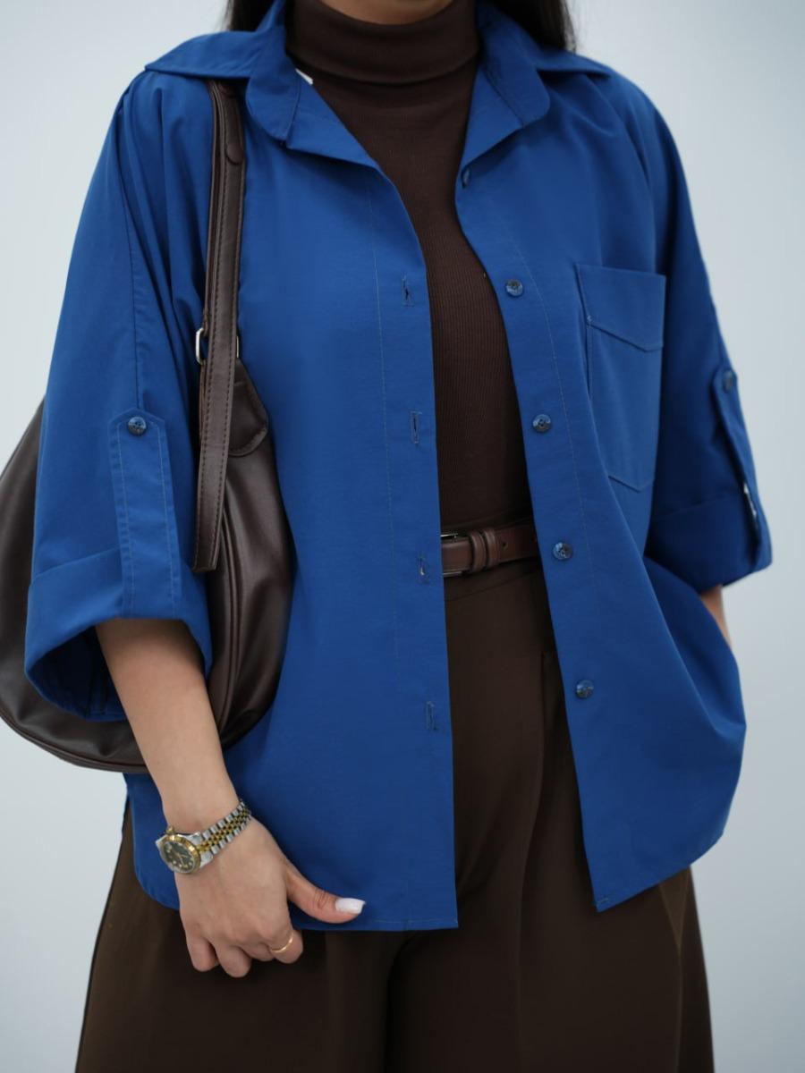 شومیز آستین فلشی غنچه کد 6393