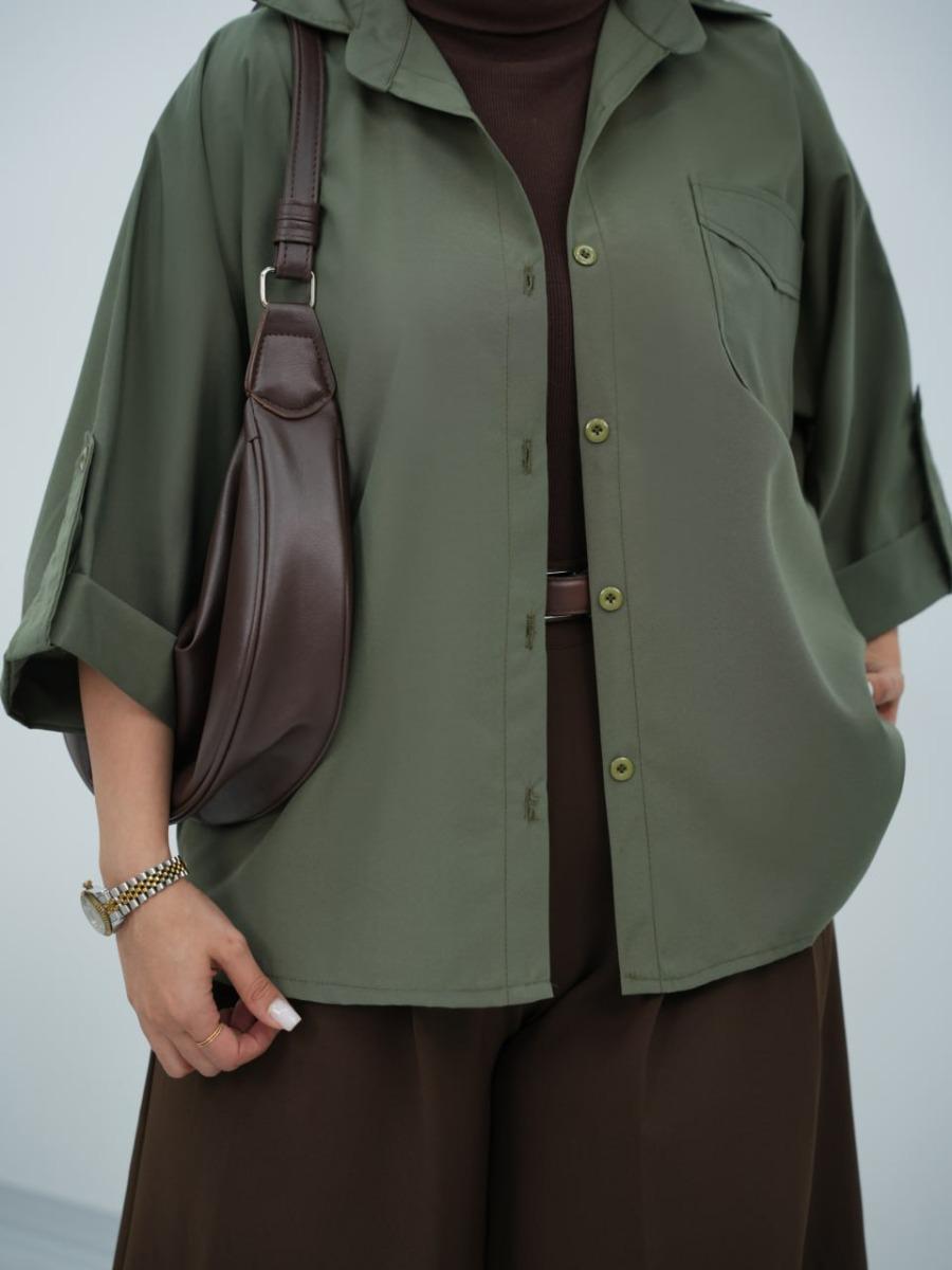 شومیز آستین فلشی غنچه کد 6393