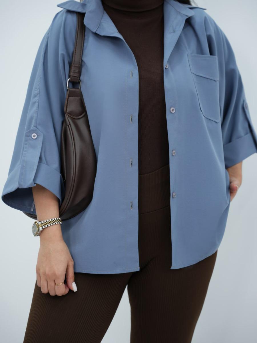 شومیز آستین فلشی غنچه کد 6393