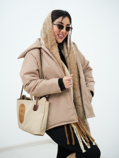 کاپشن کمردار هوبی کد 6397