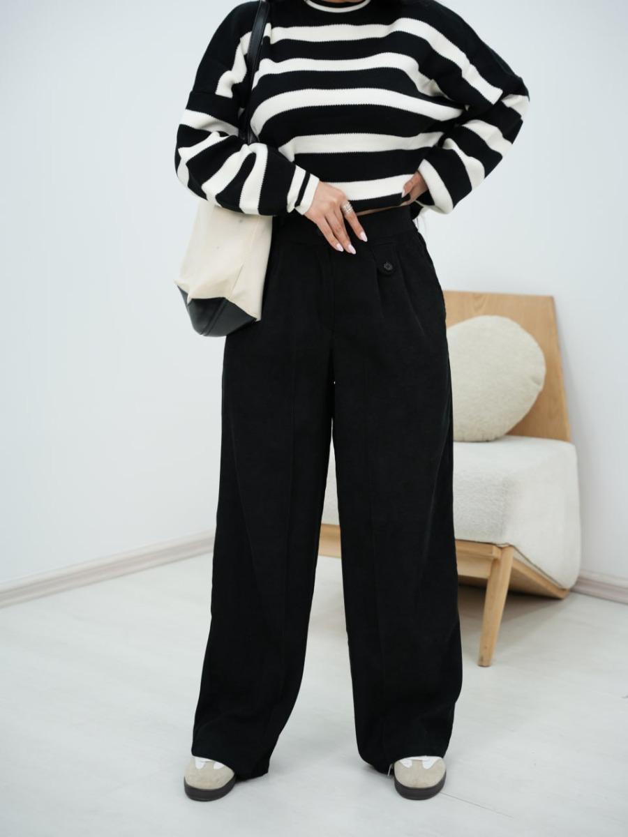 شلوار مخمل کبریتی جلوپاگون مهسا کد 6441