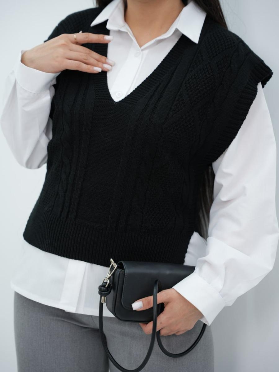 بافت وست یقه هفت گردو کد 6443