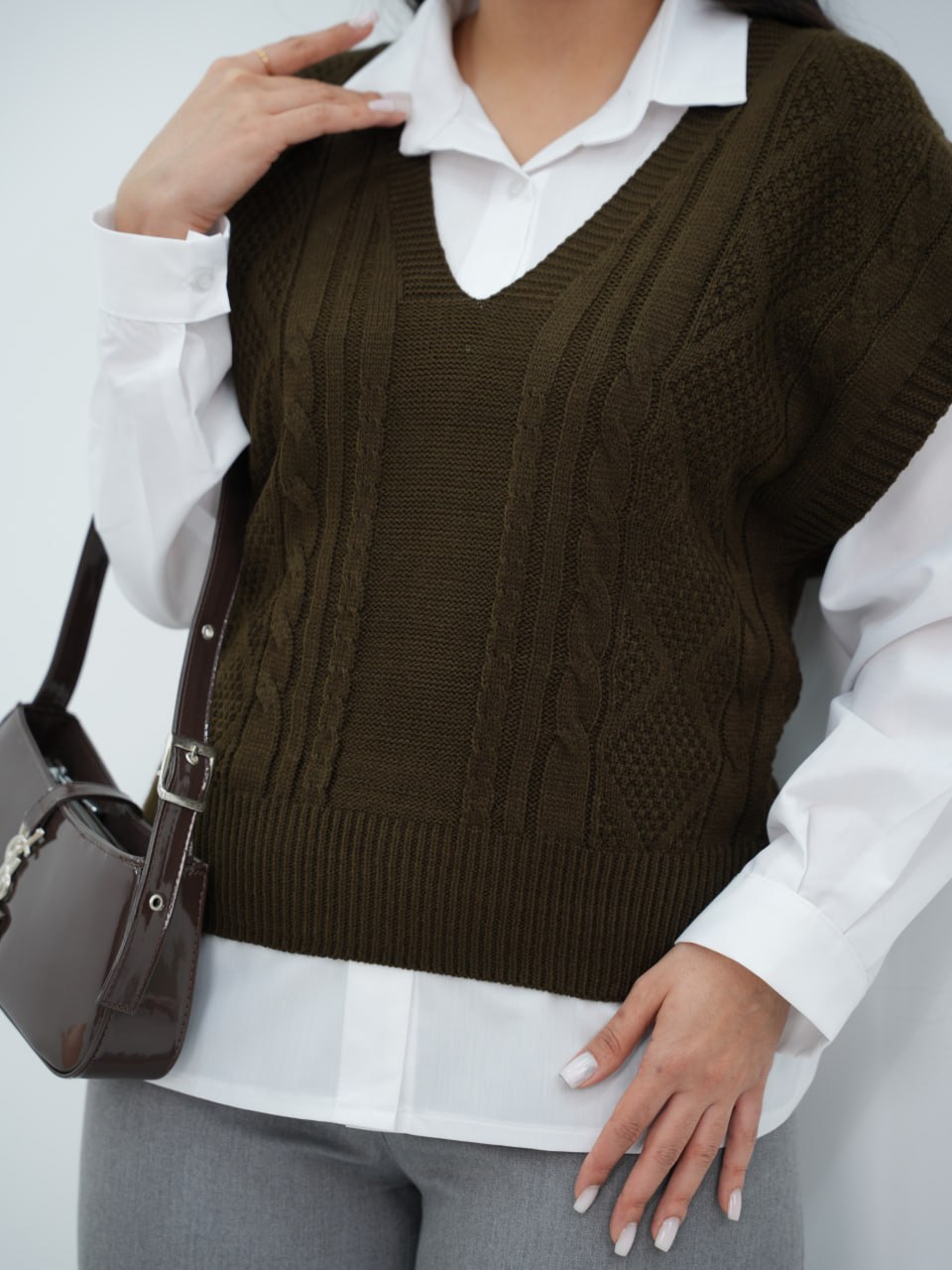 بافت وست یقه هفت گردو کد 6443