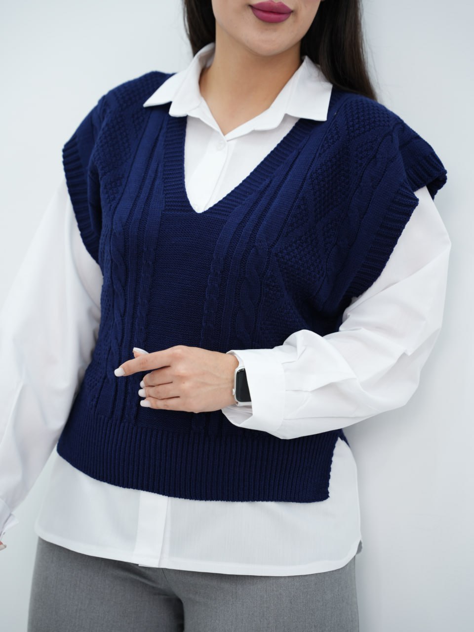 بافت وست یقه هفت گردو کد 6443