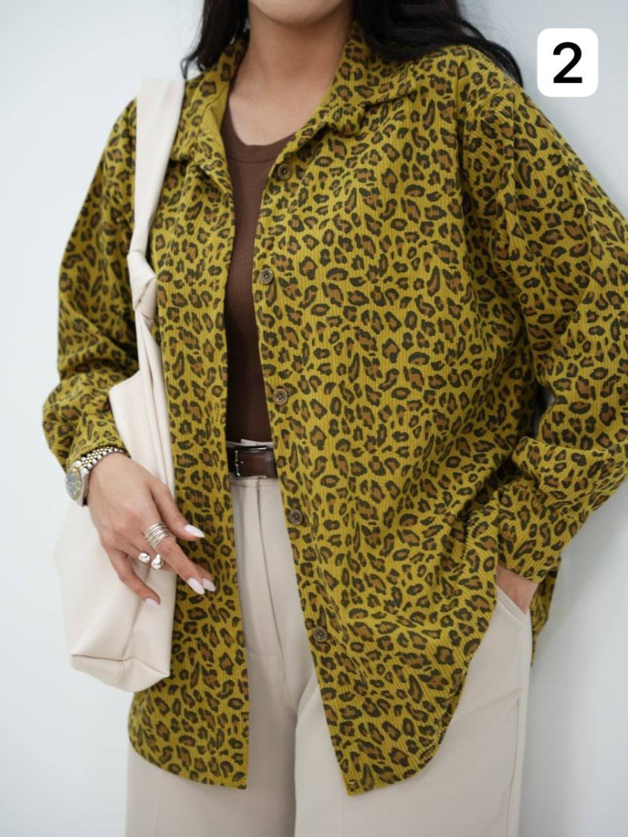 شومیز مخمل کبریتی طرحدار بوبا کد 6472