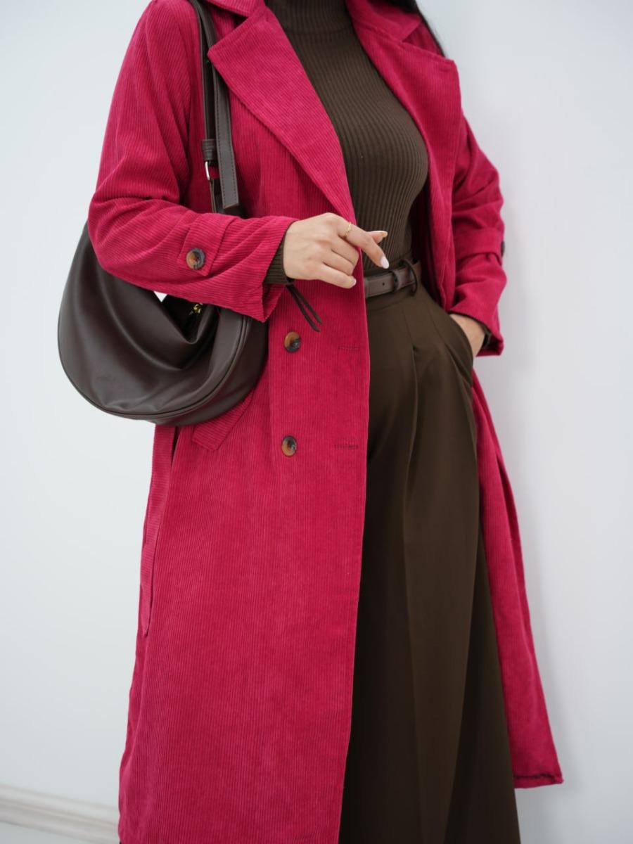 مانتو کبریتی بلند کمردار محبوبه کد 6484