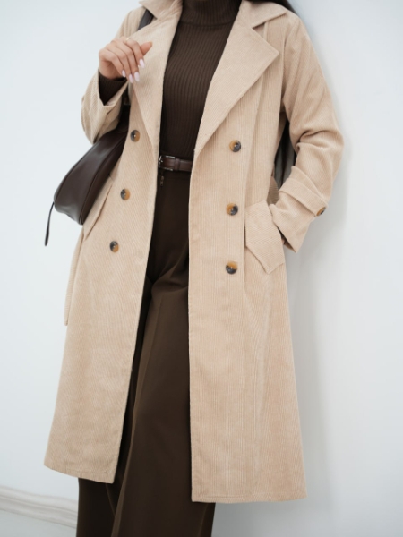 مانتو کبریتی بلند کمردار محبوبه کد 6484