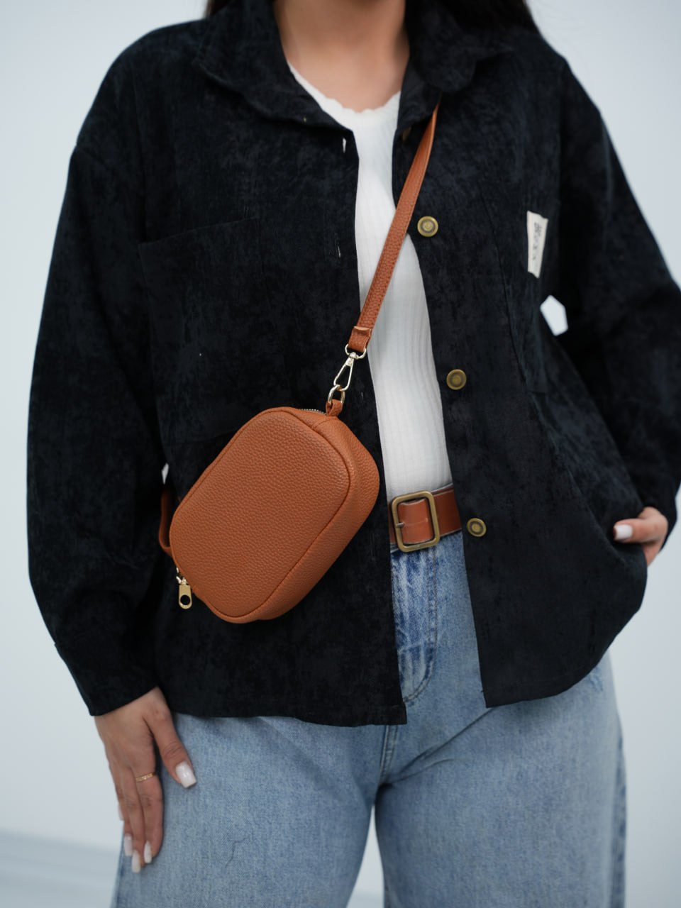 شومیز مخمل دوجیب اسمایل کد 6489