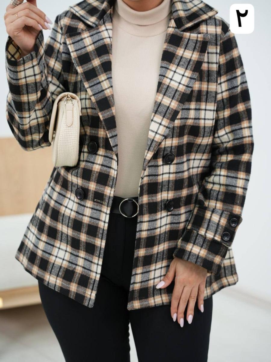 کتی چهارخونه آستین پاگون روجا کد 6501