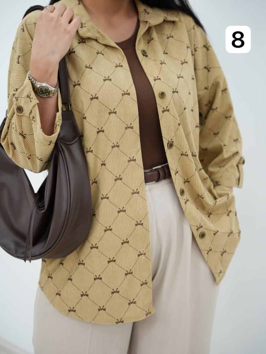 شومیز مخمل طرحدار سمانه کد 6505