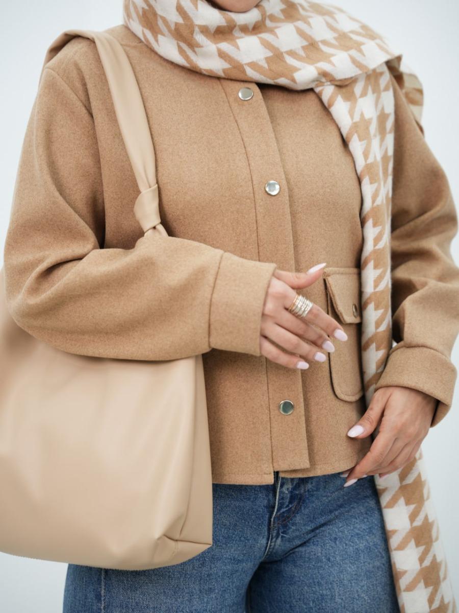 کت اسپرت زیپ دار اسپرسو کد 6508