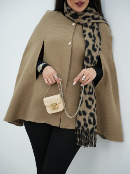 شنل کجراه دودکمه مادام کد 6511