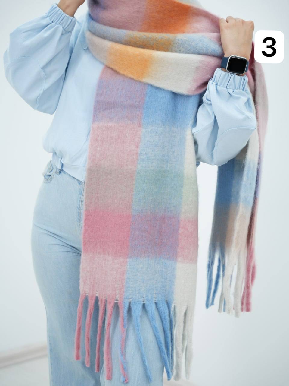 بیگ اسکارف موهر آبرنگ کد 6515