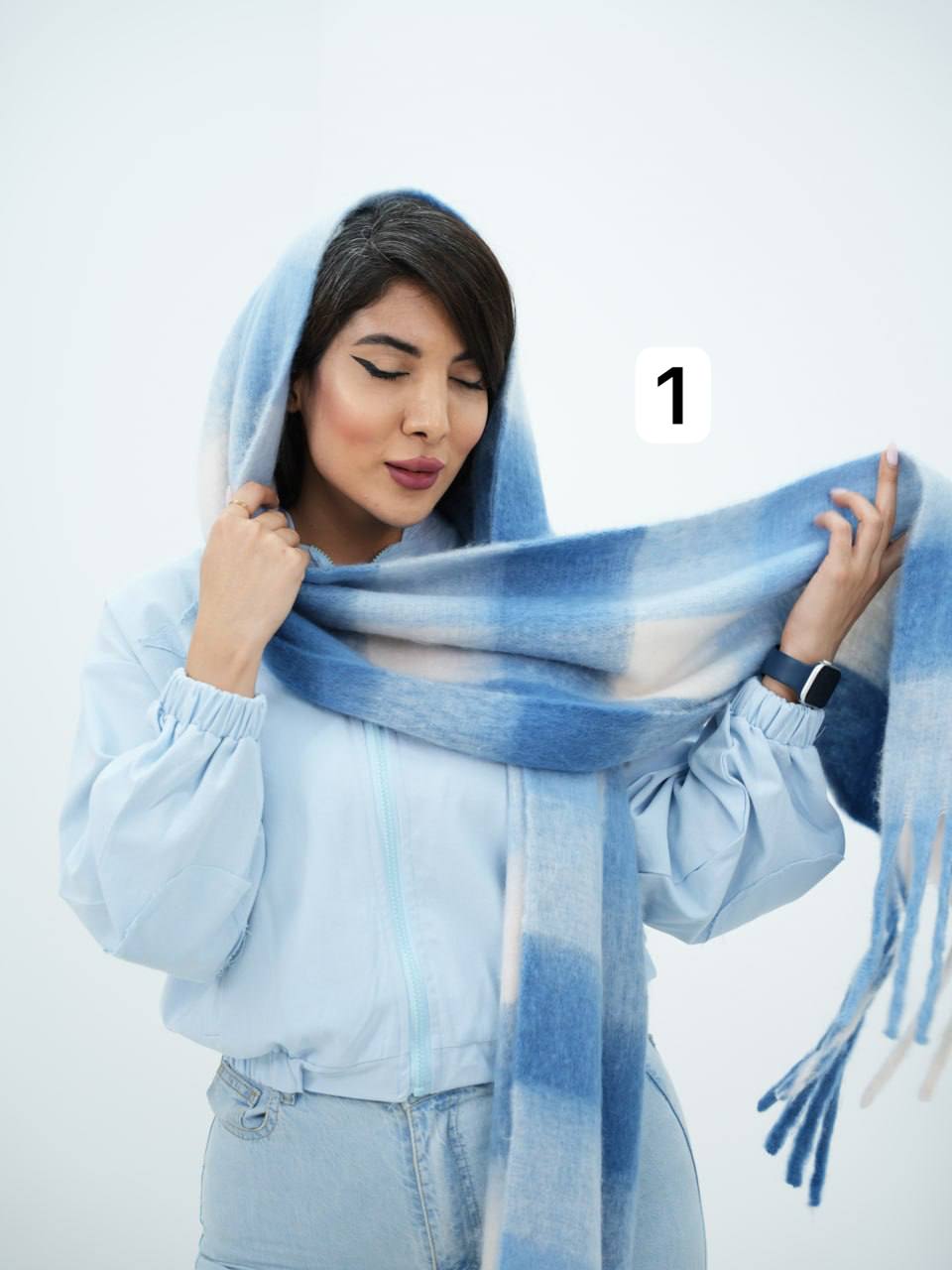 بیگ اسکارف موهر آبرنگ کد 6515