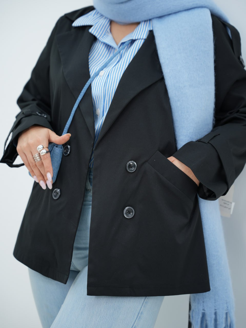 بارونی کوتاه کمردار ناتاشا کد6518