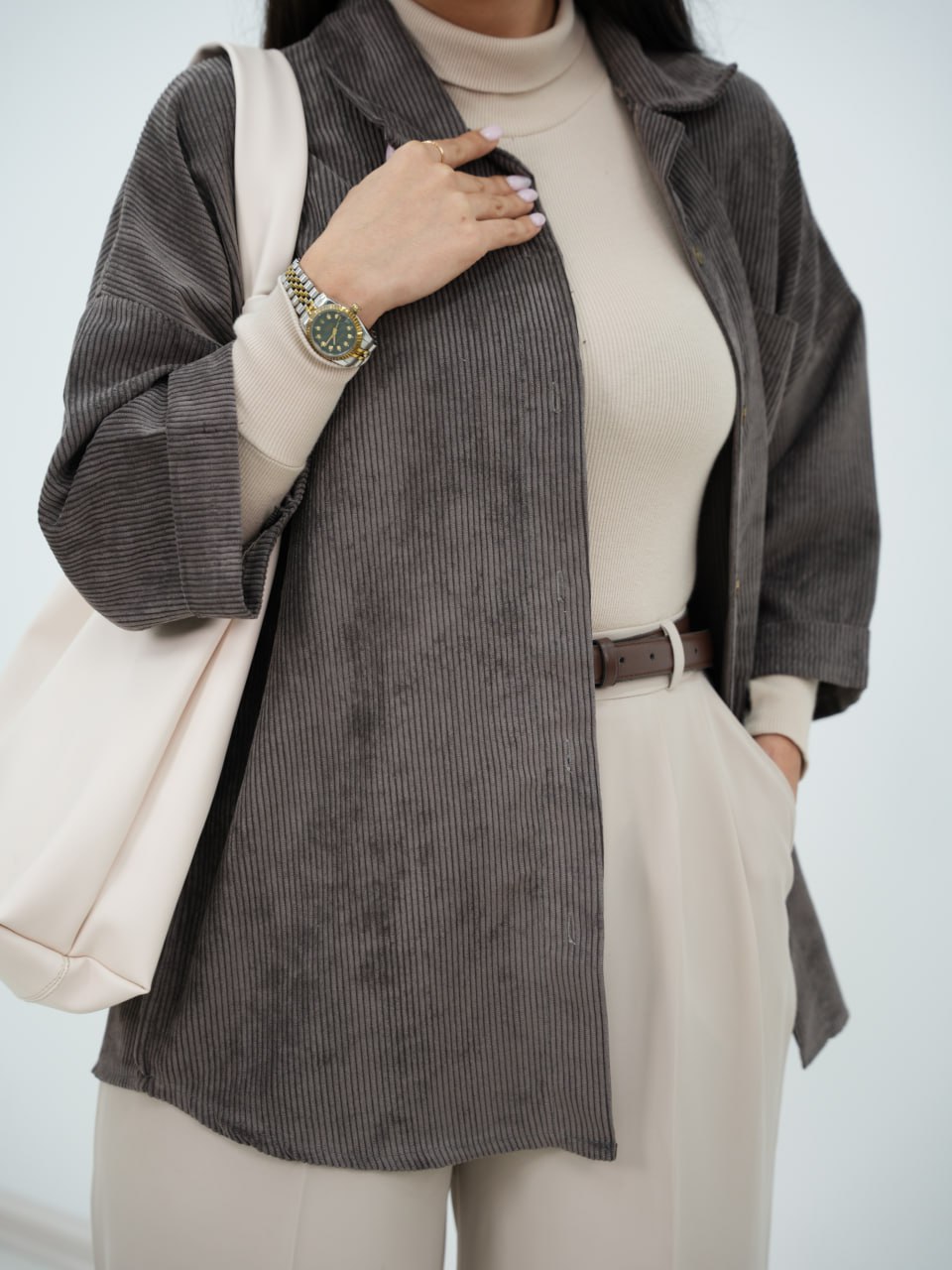 شومیز مخمل کبریتی تک جیب جیوان کد 6520
