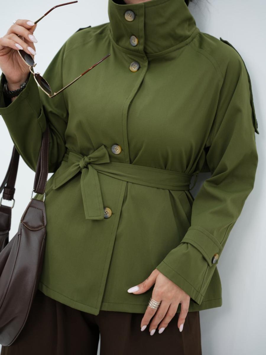 بارونی یقه ایستاده سرشانه فلشی رمانف کد 6541