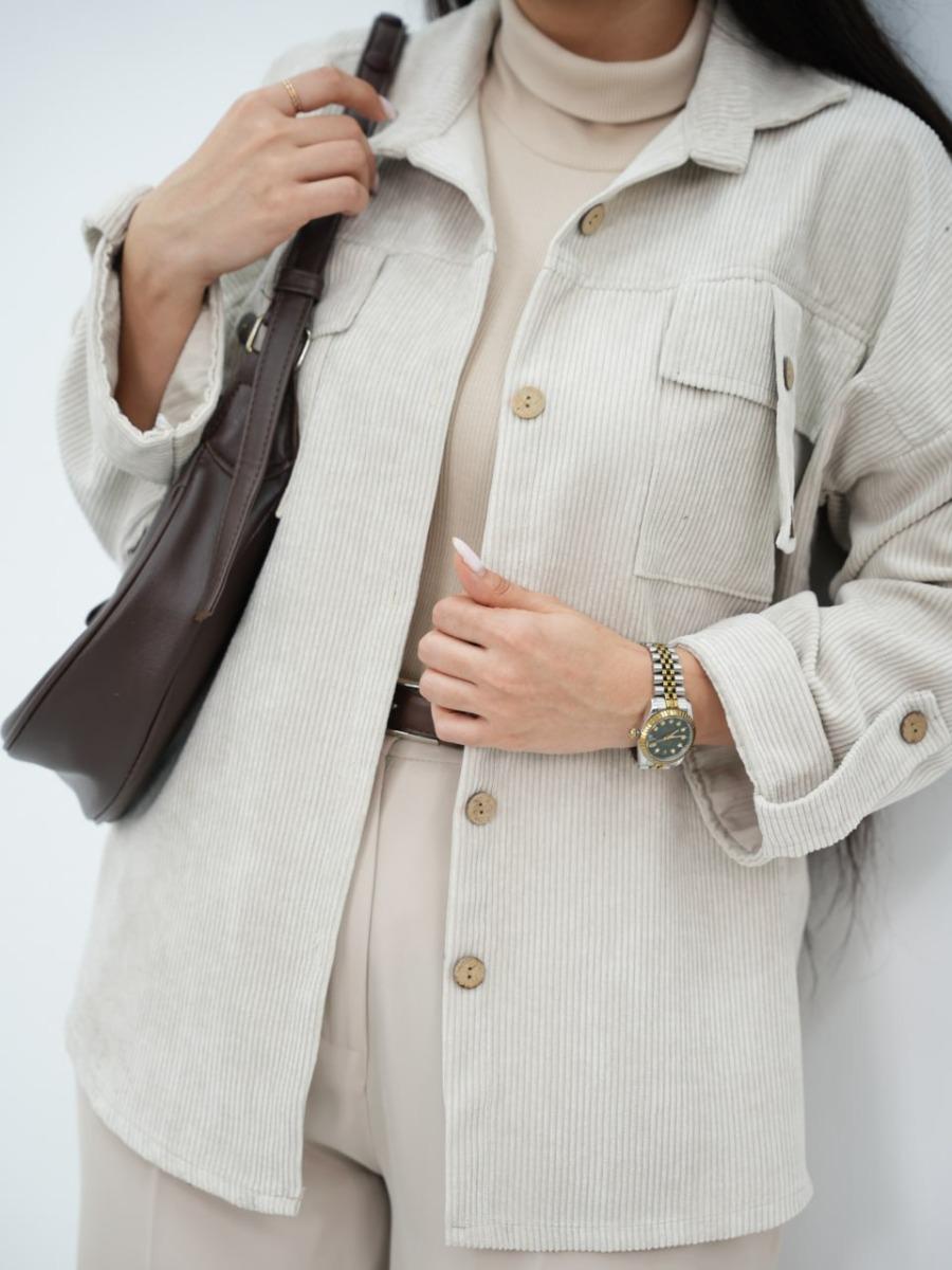 شومیز مخمل کبریتی جیب صلیبی چکامه کد 6543