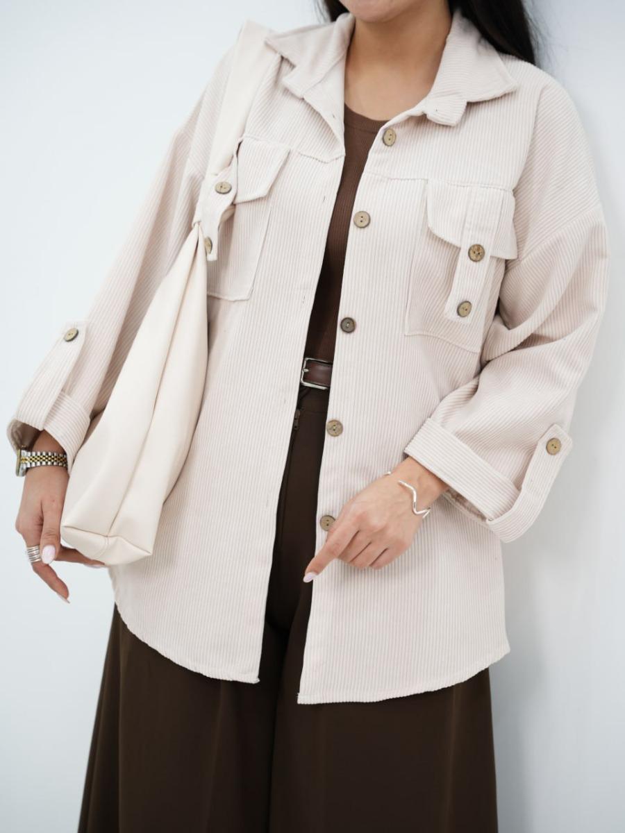 شومیز مخمل کبریتی جیب صلیبی چکامه کد 6543