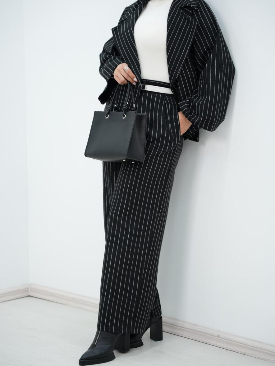 کت و شلوار راه راه ترافل کد 6547