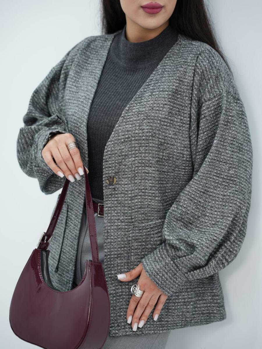 کت آستین پفی دوجیب میشل کد 6559