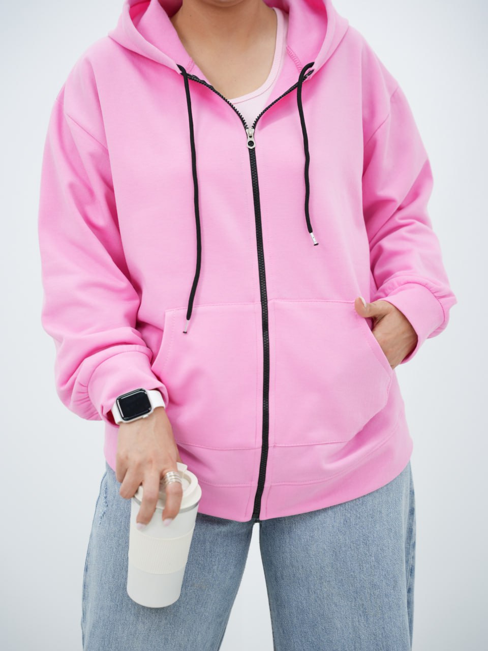 سویشرت رنگی کلاهدار دلوان کد 6570