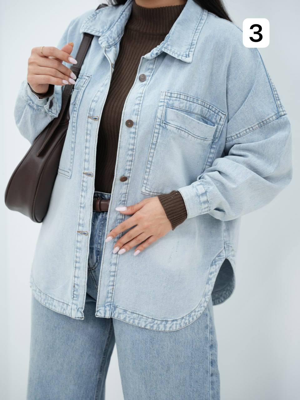 کت جین دو جیب نوشین کد6572