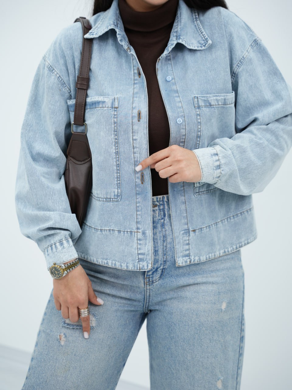 کت طرح جین کراپ موچی کد 6573